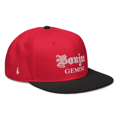 Boujee Gemini Snapback Hat Red White Black - Loyalty Vibes