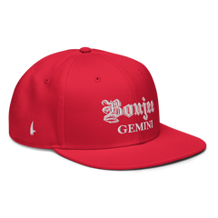 Boujee Gemini Snapback Hat Red - Loyalty Vibes