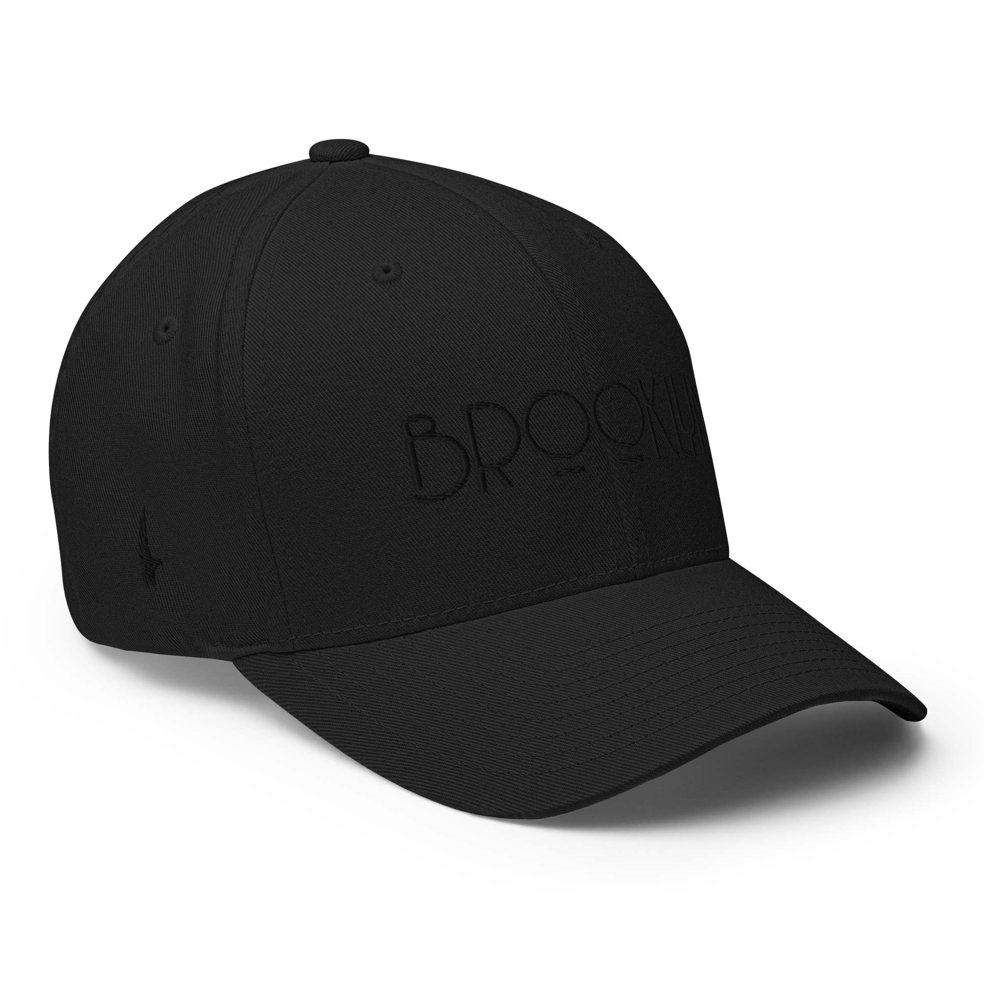 Brooklyn Fitted Hat Black Black - Loyalty Vibes