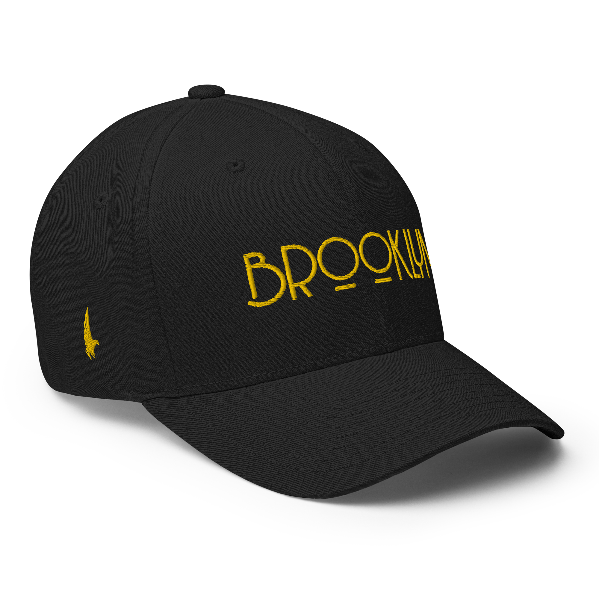 Brooklyn Fitted Hat Black Gold - Loyalty Vibes