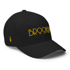 Brooklyn Fitted Hat Black Gold - Loyalty Vibes