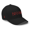 Brooklyn Fitted Hat Black Red - Loyalty Vibes