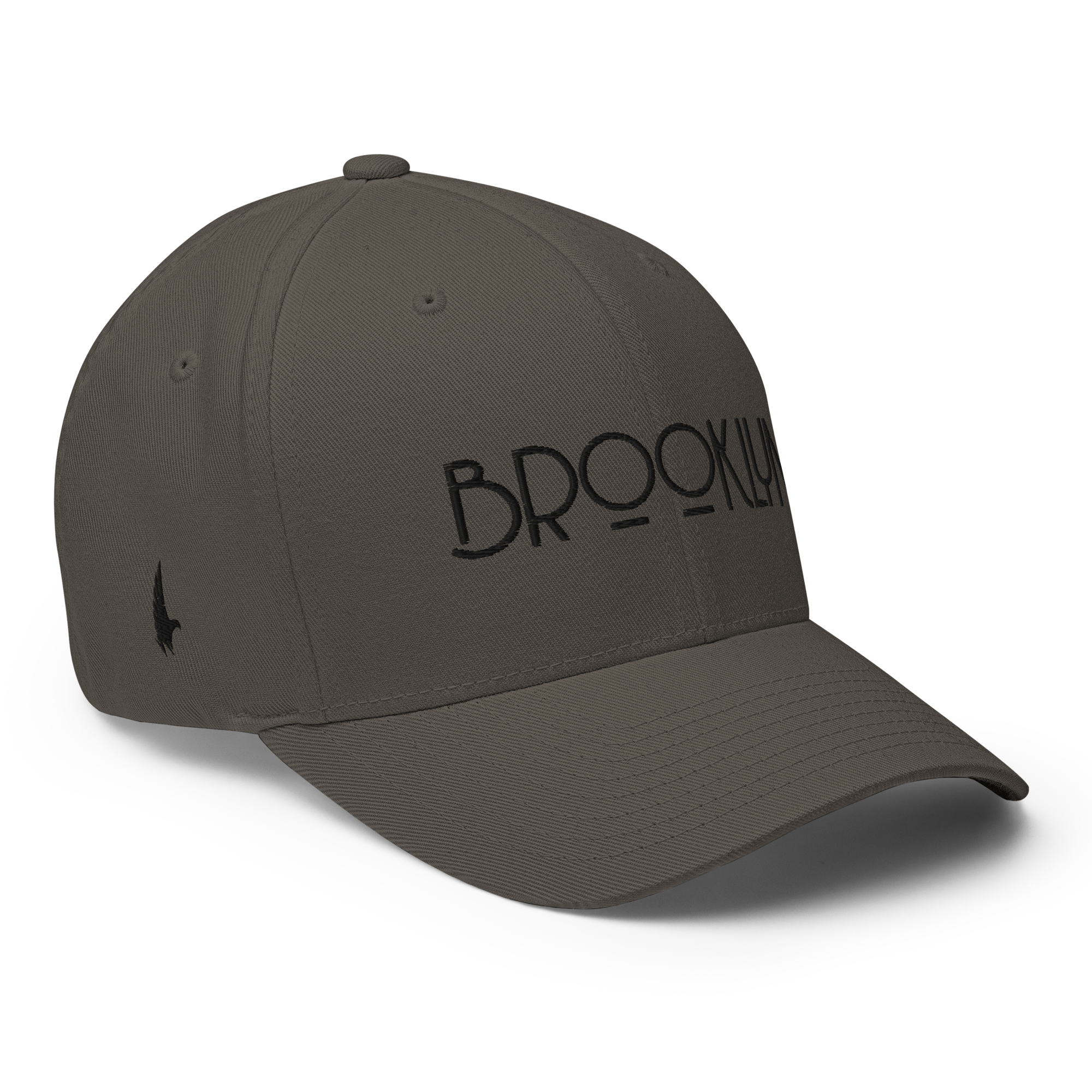 Brooklyn Fitted Hat Charcoal Grey Black - Loyalty Vibes