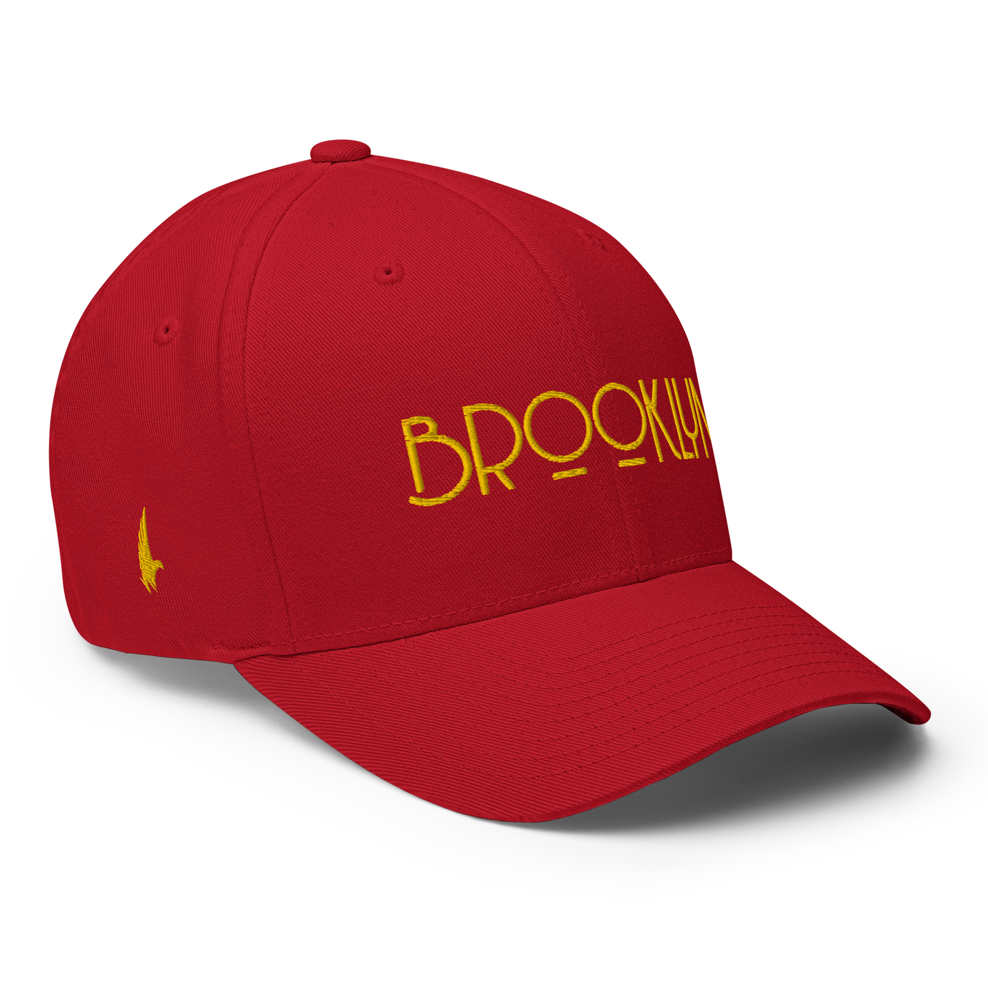 Brooklyn Fitted Hat Red Gold - Loyalty Vibes