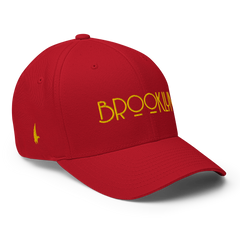 Brooklyn Fitted Hat Red Gold - Loyalty Vibes