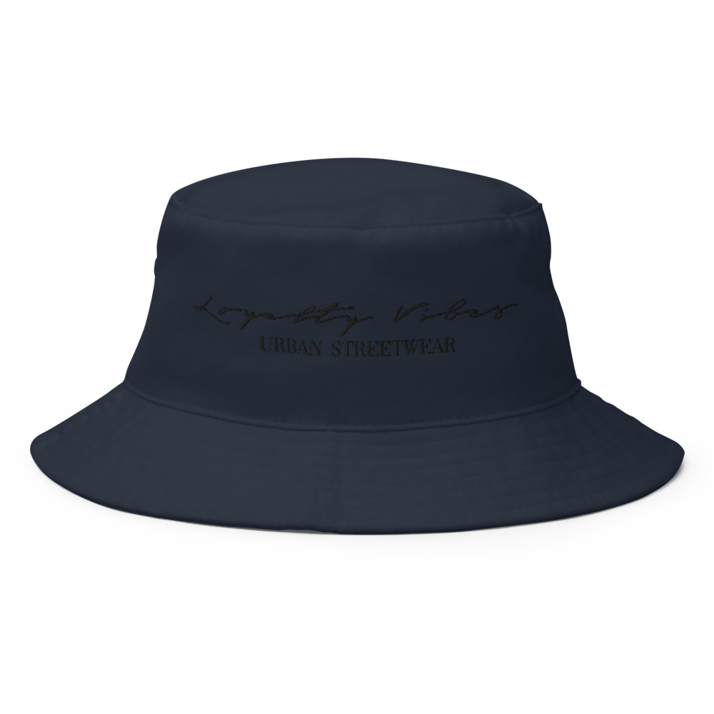 Classic Logo Bucket Hat Navy - Loyalty Vibes