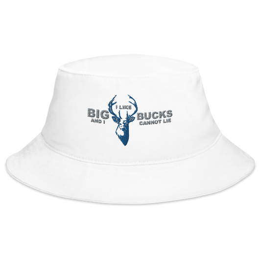 Big Bucks Hunting Bucket Hat White - Loyalty Vibes