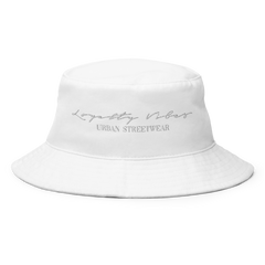 Classic Logo Bucket Hat White - Loyalty Vibes