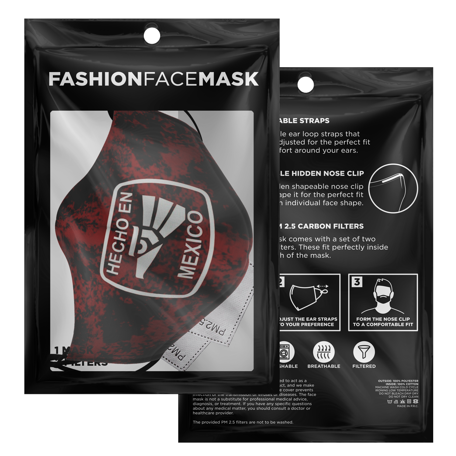 Mexican Legend Hecho En Mexico Face Mask - Red - Loyalty Vibes