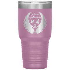 Suicide Awareness Battle Tumbler Light Purple - Loyalty Vibes