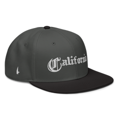 California Snapback Hat Charcoal Grey White Black OS - Loyalty Vibes