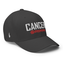 Cancer Survivor Tattoo Fitted Hat Charcoal Grey - Loyalty Vibes
