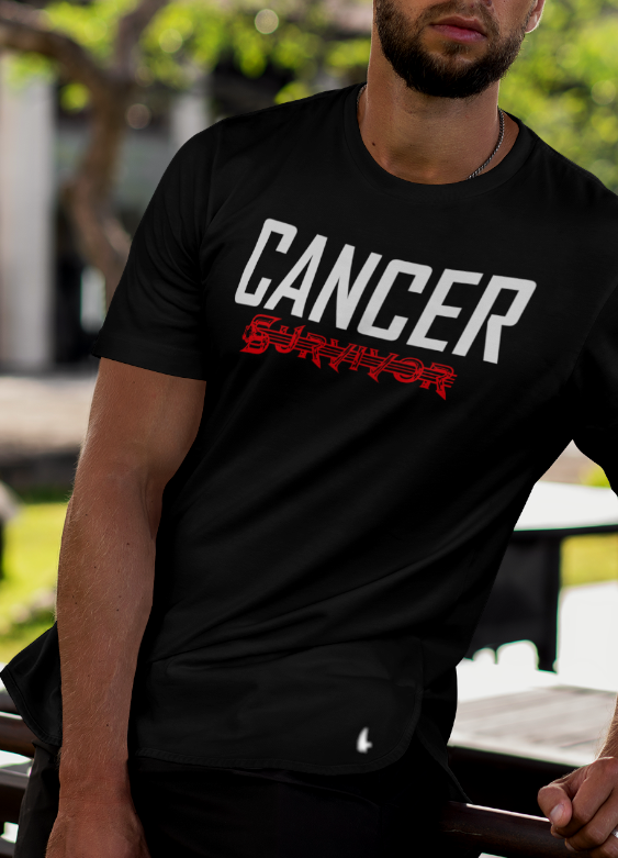 Cancer Survivor T-Shirt Black Men's - Loyalty Vibes
