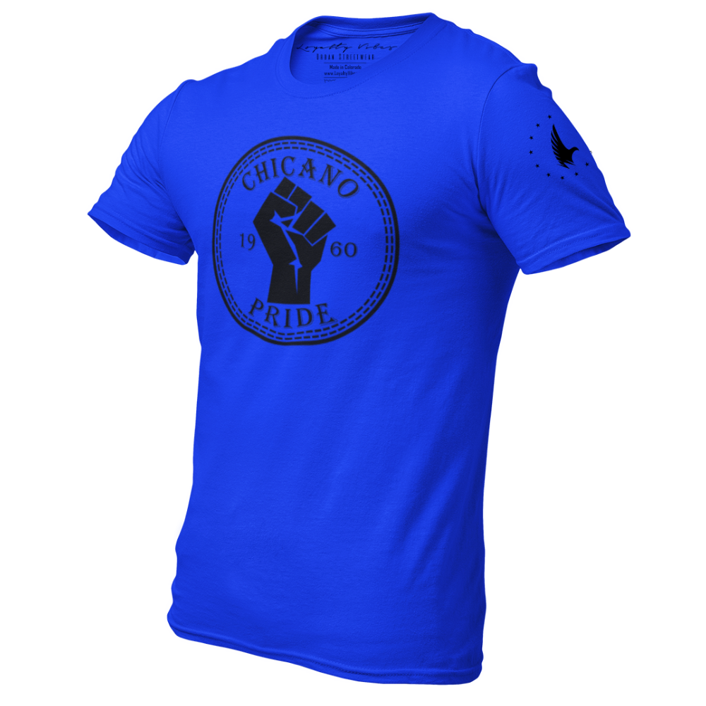 Chicano Pride Tee Blue Men's - Loyalty Vibes