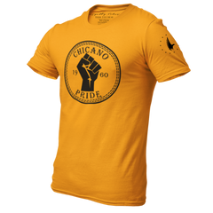 Chicano Pride Tee Gold Men's - Loyalty Vibes