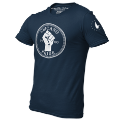 Chicano Pride Tee Navy Men's - Loyalty Vibes