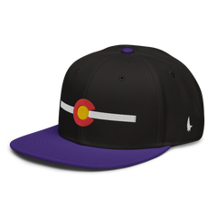 Classic Colorado Snapback Hat Black White Purple OS - Loyalty Vibes