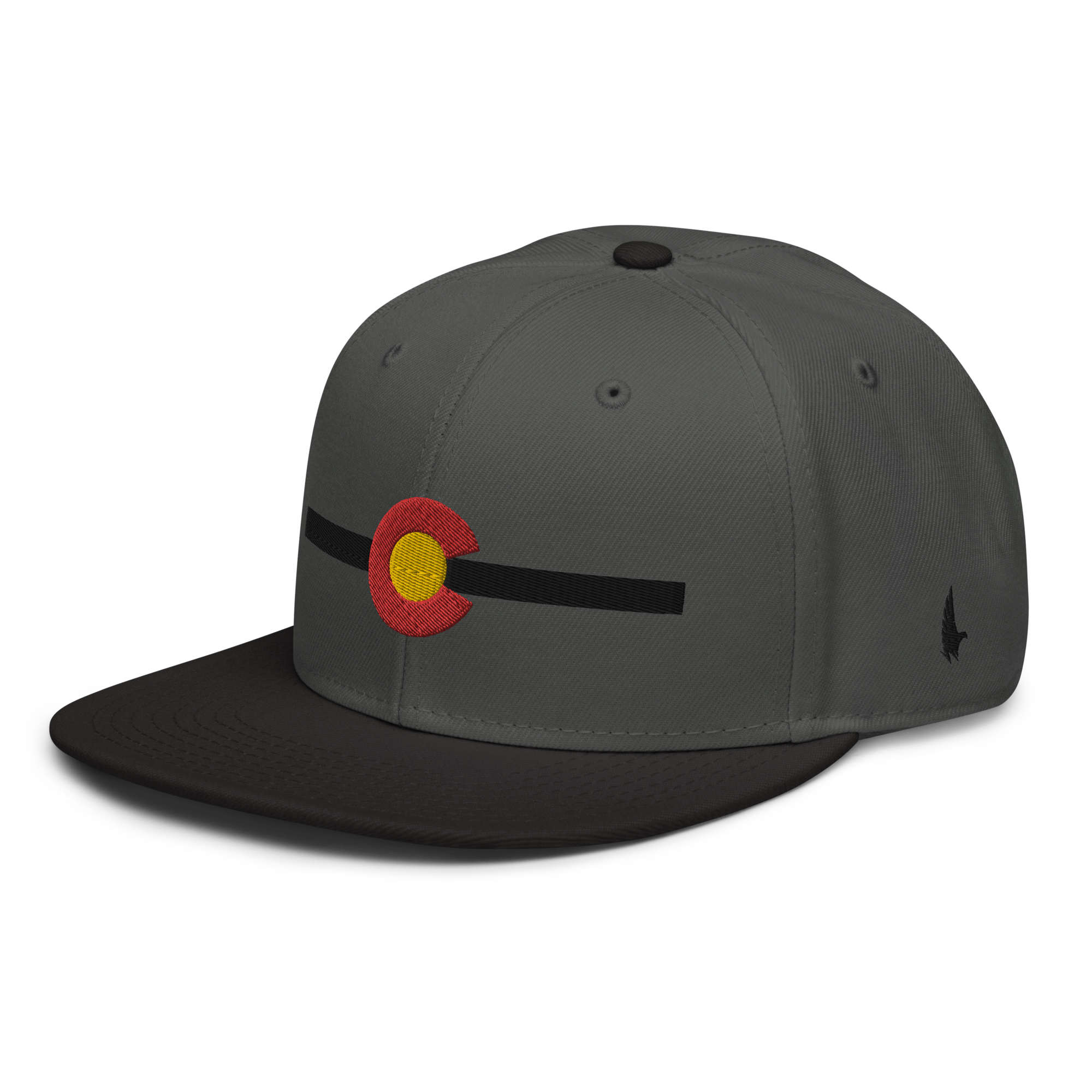 Classic Colorado Snapback Hat Charcoal Gray Black Black OS - Loyalty Vibes