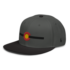 Classic Colorado Snapback Hat Charcoal Gray Black Black OS - Loyalty Vibes