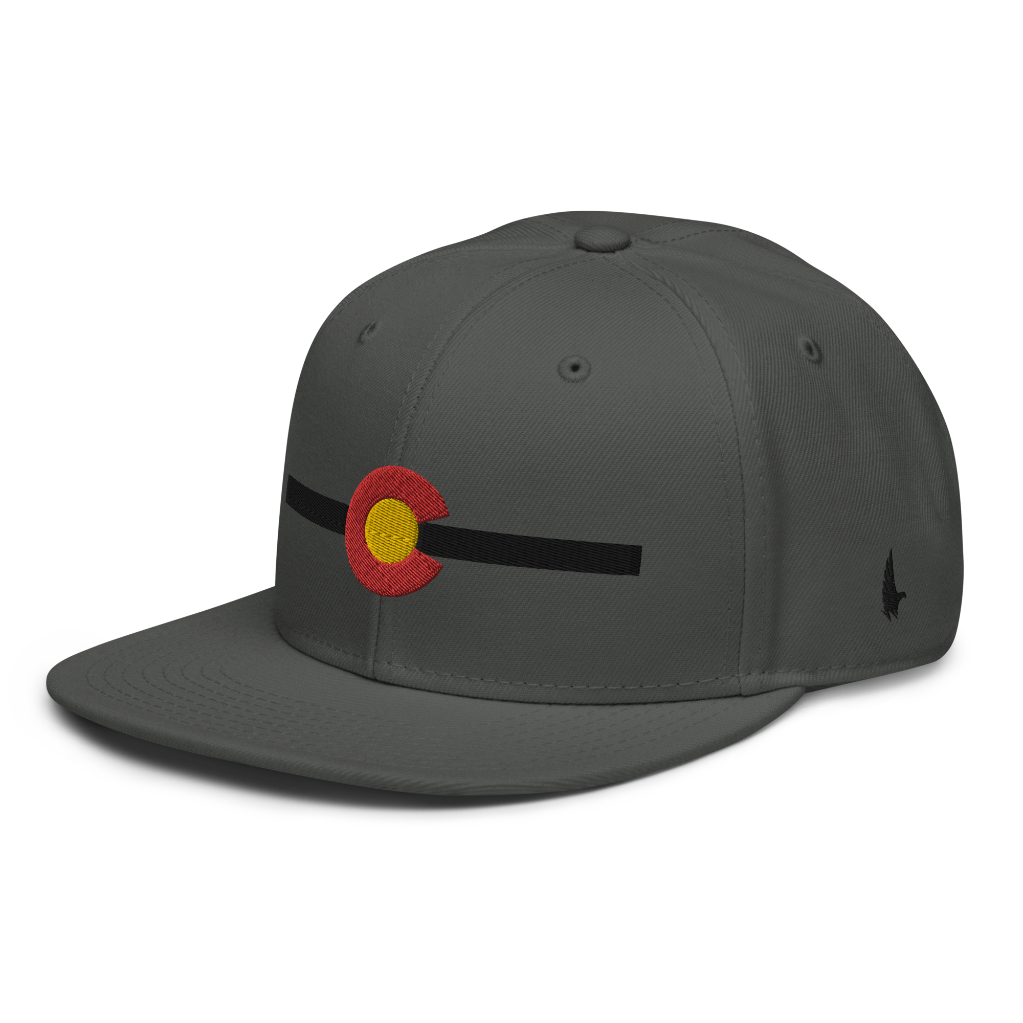 Classic Colorado Snapback Hat Charcoal Gray Black OS - Loyalty Vibes