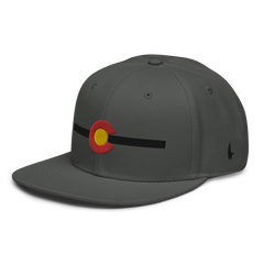 Classic Colorado Snapback Hat Charcoal Gray Black OS - Loyalty Vibes