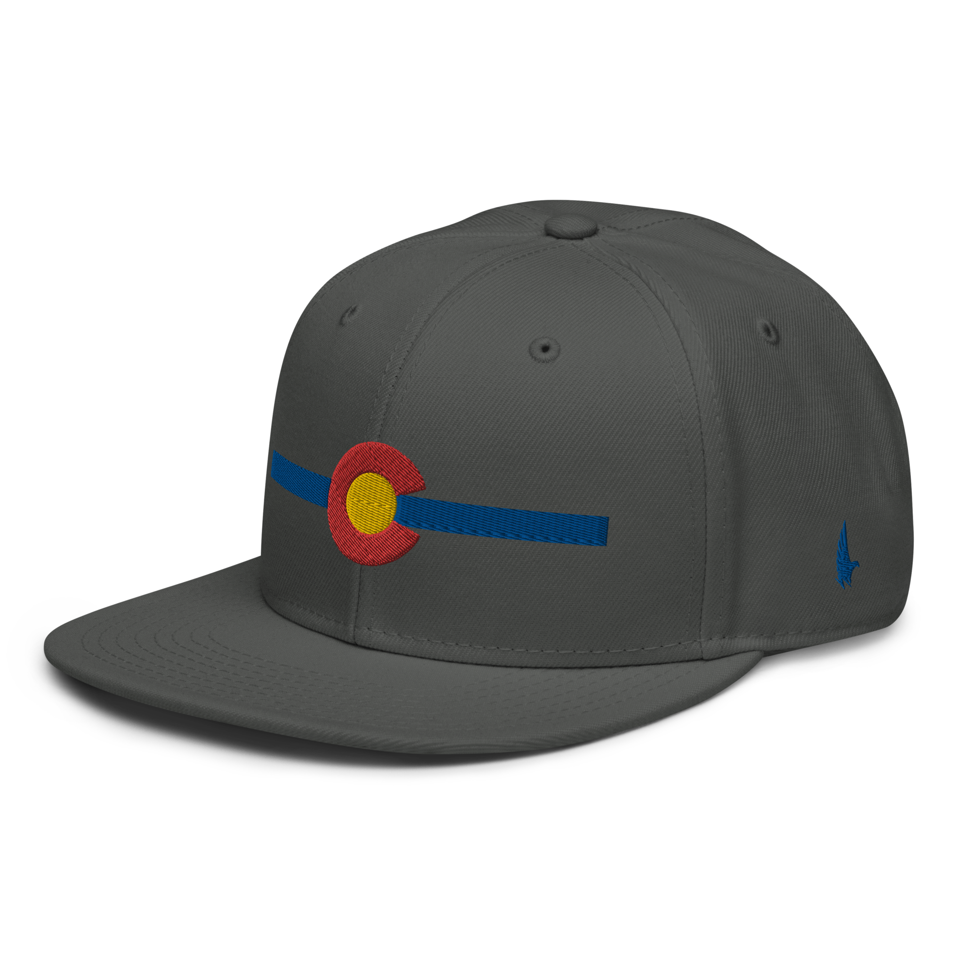 Classic Colorado Snapback Hat Charcoal Gray Blue OS - Loyalty Vibes