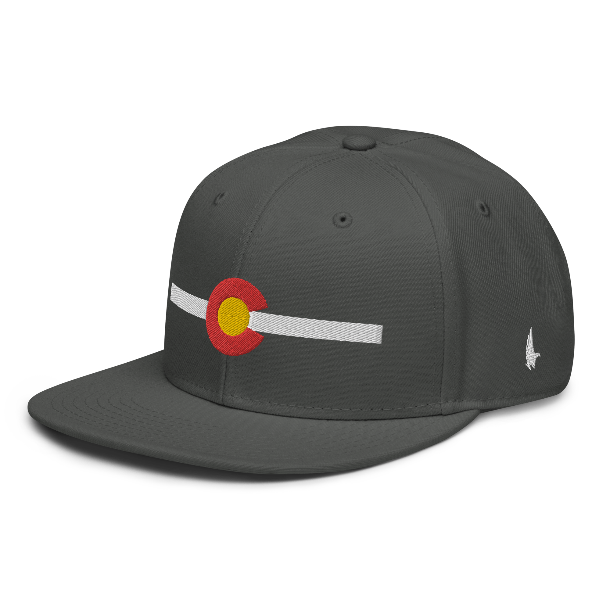 Classic Colorado Snapback Hat Charcoal Gray White OS - Loyalty Vibes