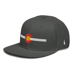 Classic Colorado Snapback Hat Charcoal Gray White OS - Loyalty Vibes