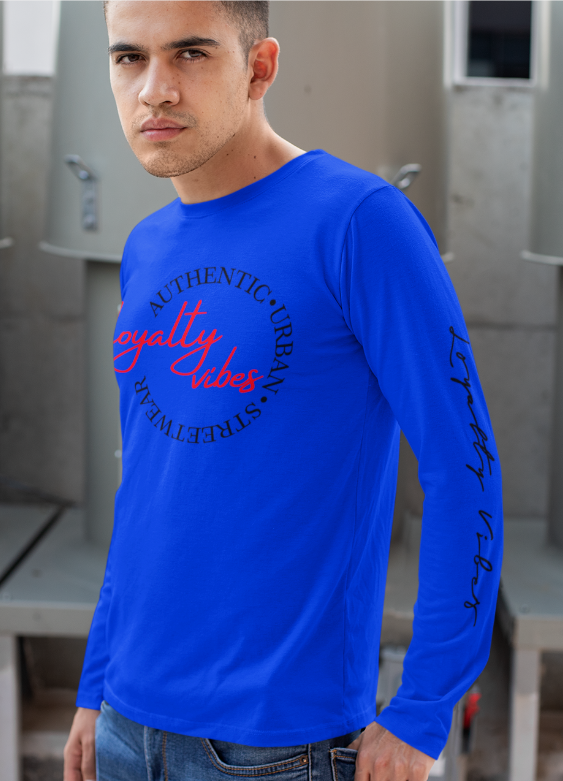 Classic Graphic Logo Long Sleeve Blue Black - Loyalty Vibes