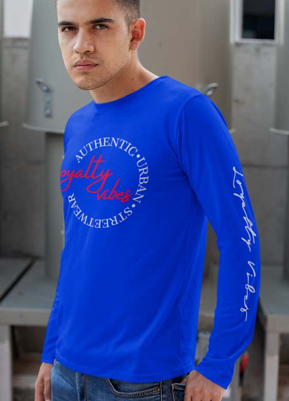 Classic Graphic Logo Long Sleeve Blue - Loyalty Vibes