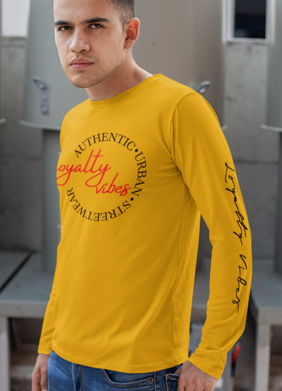 Classic Graphic Logo Long Sleeve Gold - Loyalty Vibes