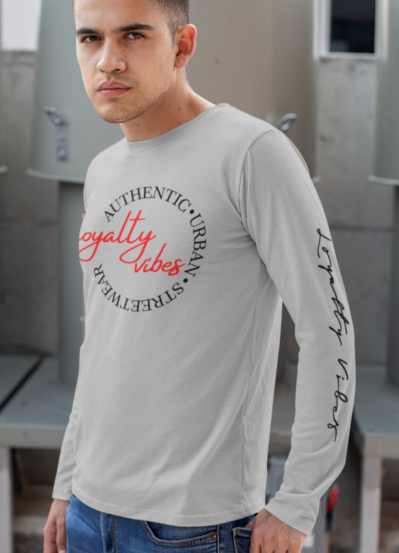 Classic Graphic Logo Long Sleeve Gray - Loyalty Vibes