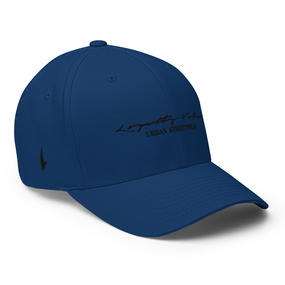 Classic Logo Fitted Hat Blue - Loyalty Vibes