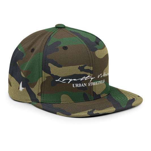 Loyalty Vibes Urban Camo Snapback Hat Green Camo - Loyalty Vibes