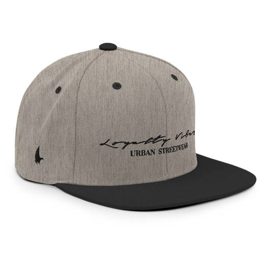 Loyalty Vibes Snapback Hat Heather Black - Loyalty Vibes