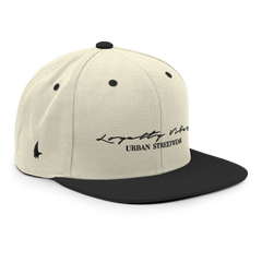 Classic Logo Snapback Hat Natural Black - Loyalty Vibes