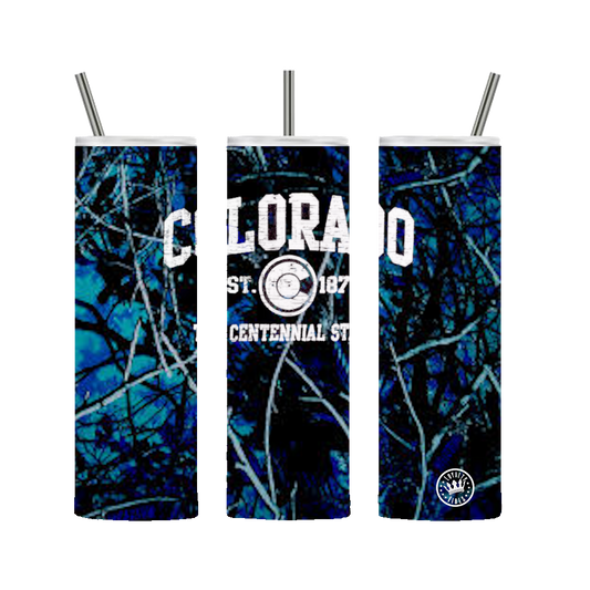 Colorado Tumbler Blue Camo 20 oz. Stainless Steel - Loyalty Vibes