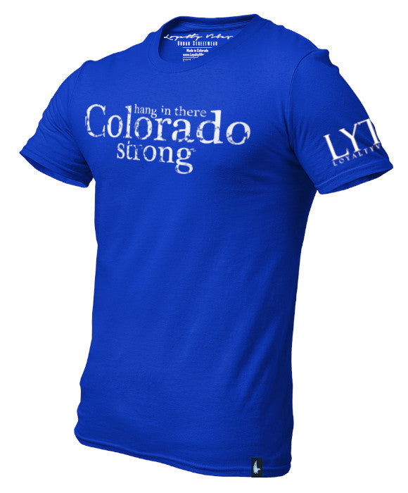 Loyalty Vibes Colorado Strong Graphic Tee Blue Men's - Loyalty Vibes