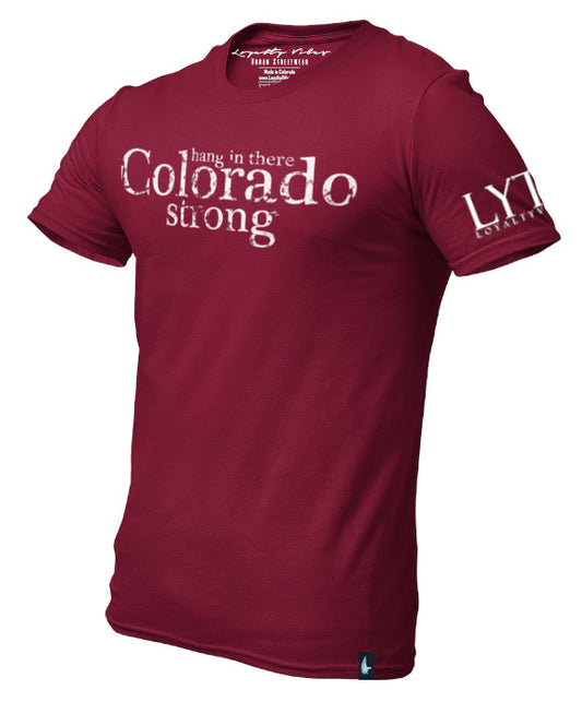 Colorado Strong Graphic Tee Maroon Men's - Loyalty Vibes