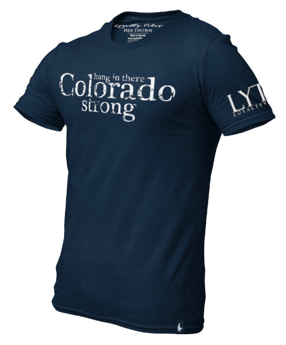 Loyalty Vibes Colorado Strong Graphic Tee Navy Blue Men's - Loyalty Vibes