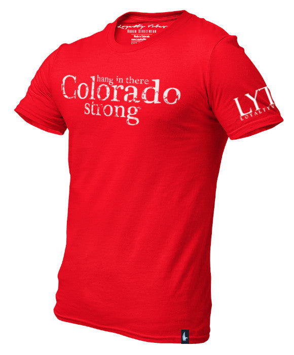 Loyalty Vibes Colorado Strong Graphic Tee Red Men's - Loyalty Vibes