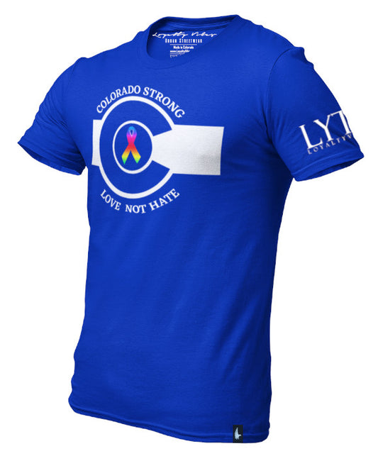 LGBTQ Colorado Strong T-Shirt Blue Men's - Loyalty Vibes