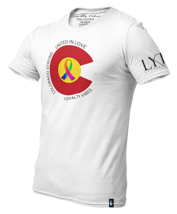 Colorado Strong United In Love Graphic Tee White - Loyalty Vibes