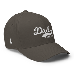 Dad Est 2022 Fitted Hat Charcoal Grey - Loyalty Vibes