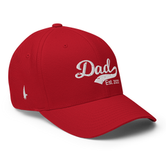 Dad Est 2022 Fitted Hat Red - Loyalty Vibes