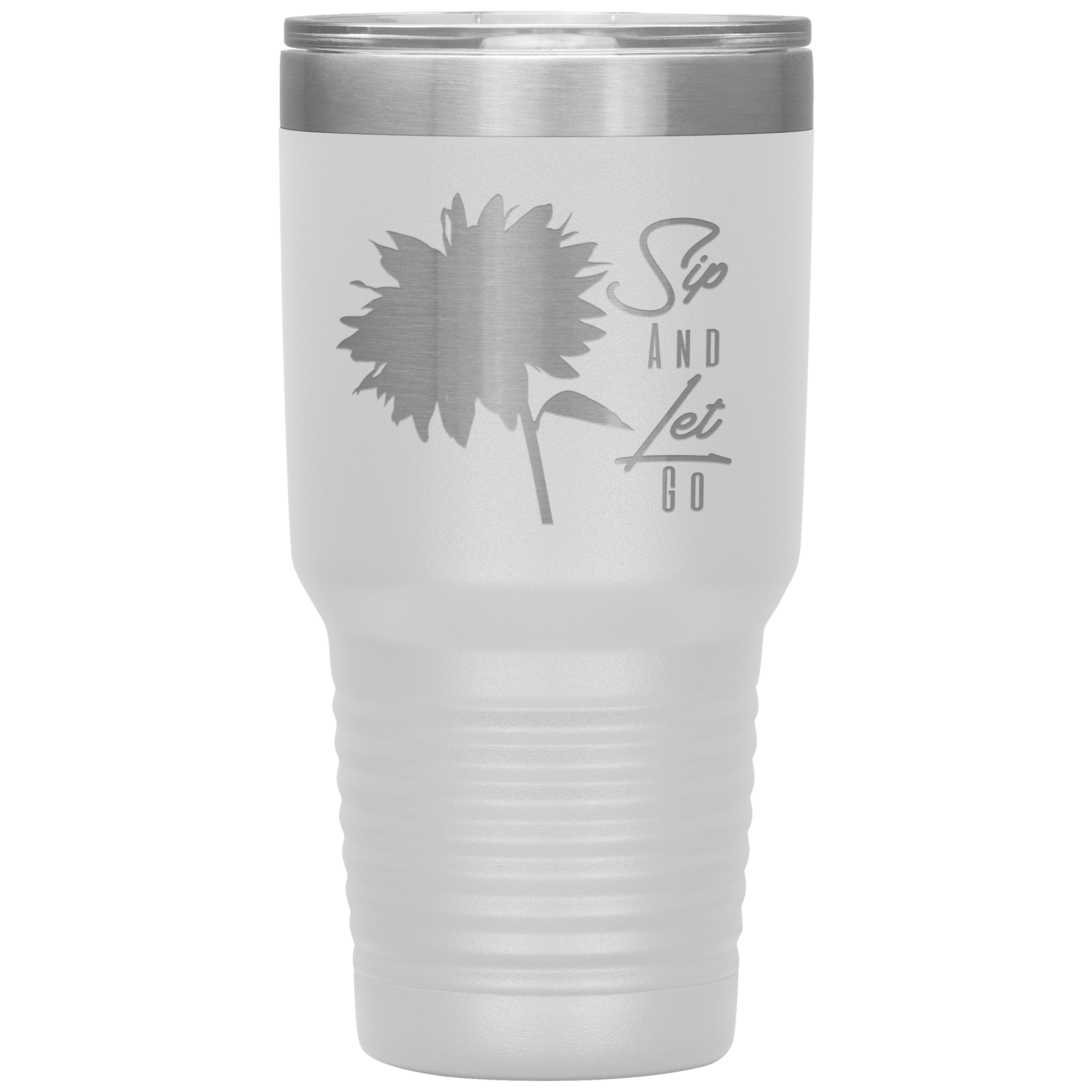 Sip And Let Go Tumbler White - Loyalty Vibes