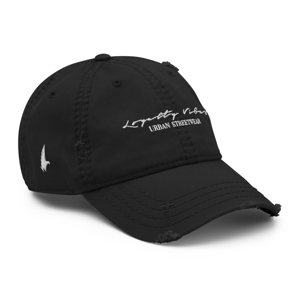 Mainstream Distressed Hat Black - Loyalty Vibes