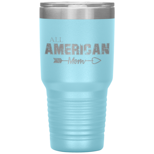 All American Mom Tumbler Light Blue - Loyalty Vibes