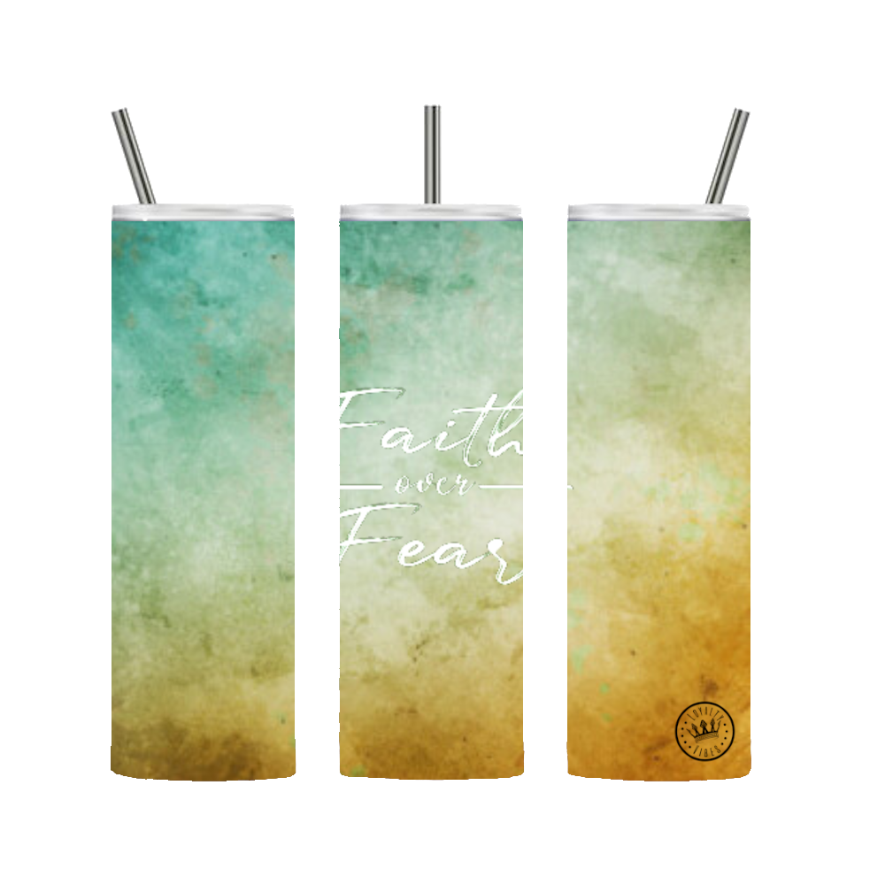 Faith Over Fear Tumbler Multi 20 oz. - Loyalty Vibes