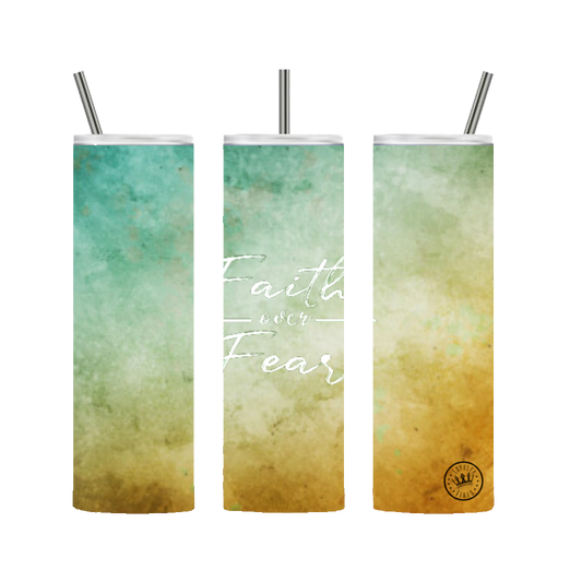 Faith Over Fear Tumbler Multi 20 oz. - Loyalty Vibes